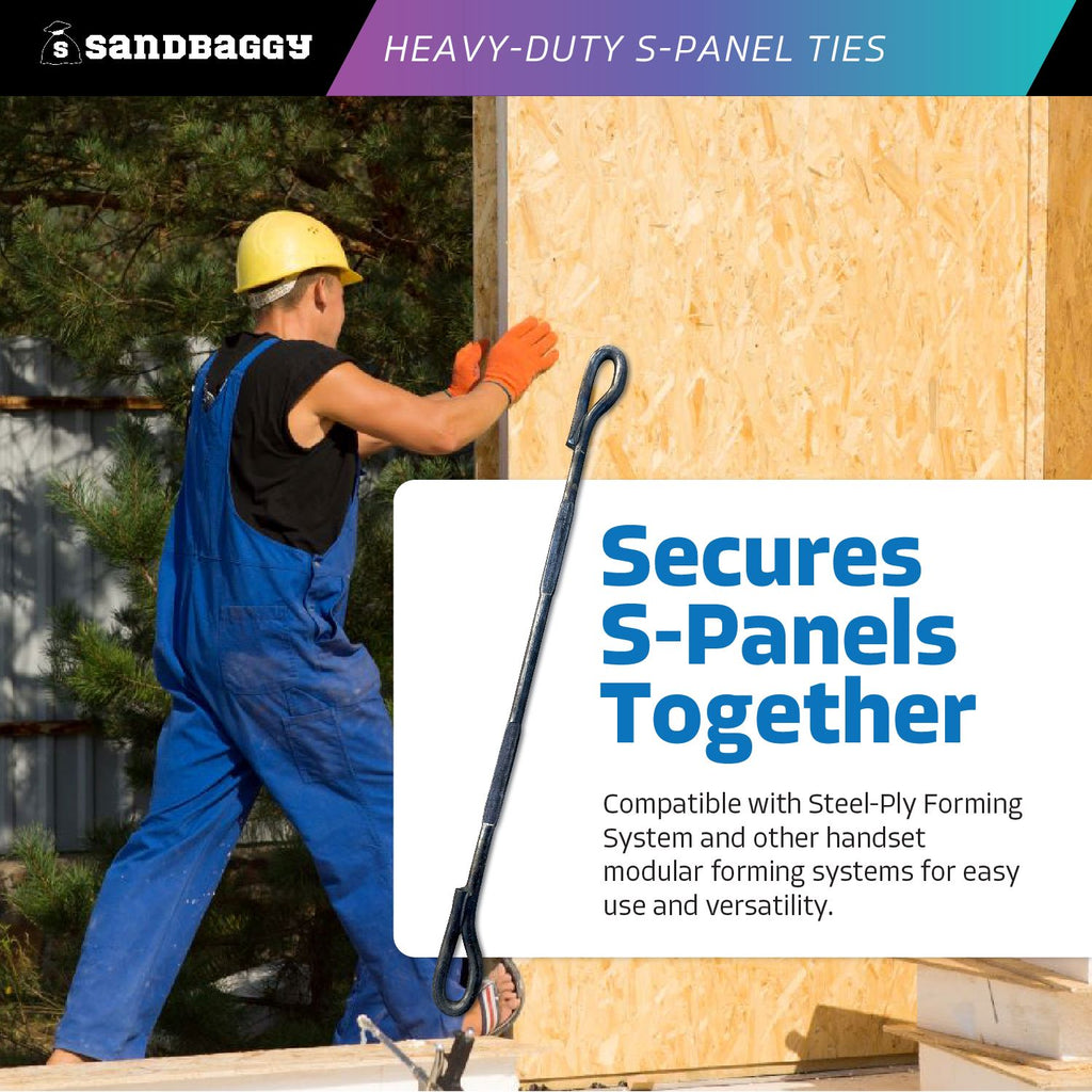 8" concrete loop ties for s panels