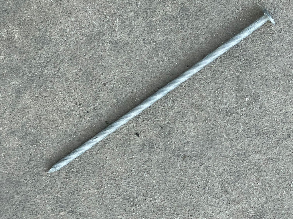 8 in. Galvanized Spiral Landscape Edging Spikes - 4 Gauge Steel