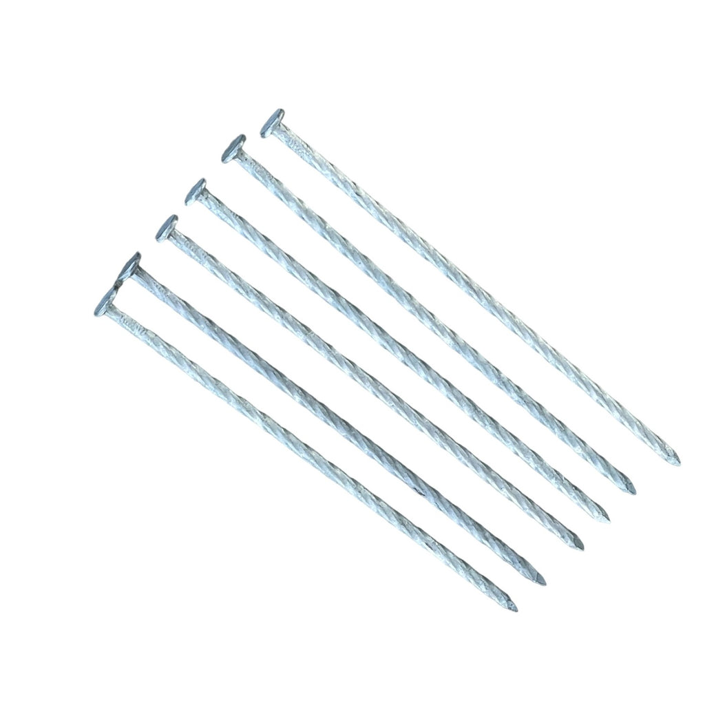 8 in. Galvanized Spiral Landscape Edging Spikes - 4 Gauge Steel