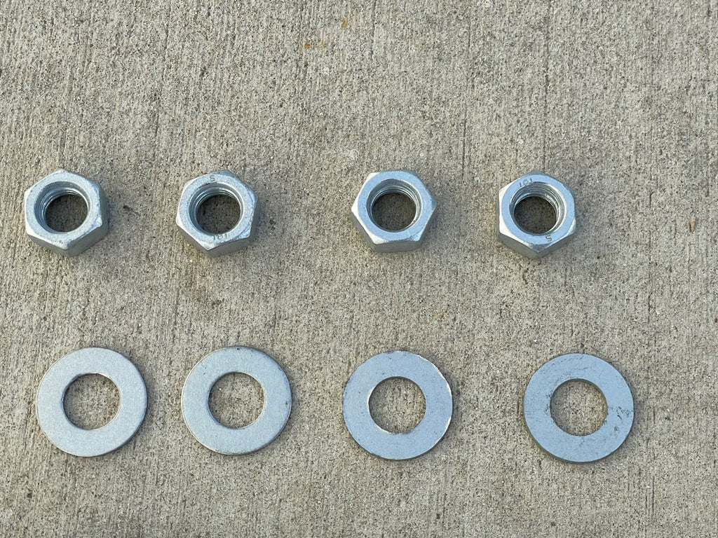 1/2" x 8" Threaded Concrete Anchor L-Bolts (Nuts & Washers Included) - Galvanized