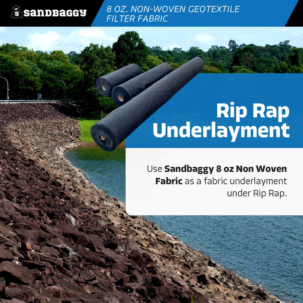 non woven geotextile fabric for rip rap underlayment