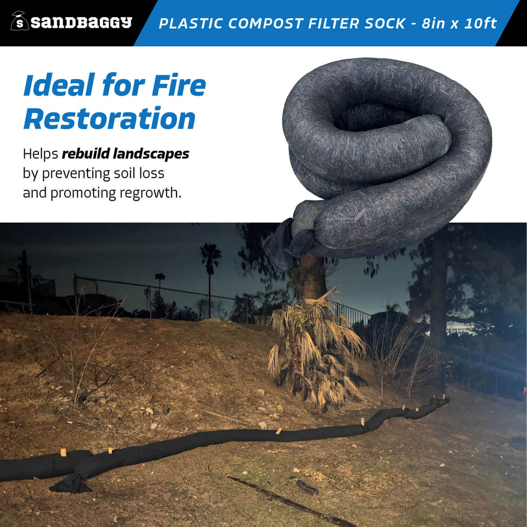 plastic compost filter sock - Fire Restoration