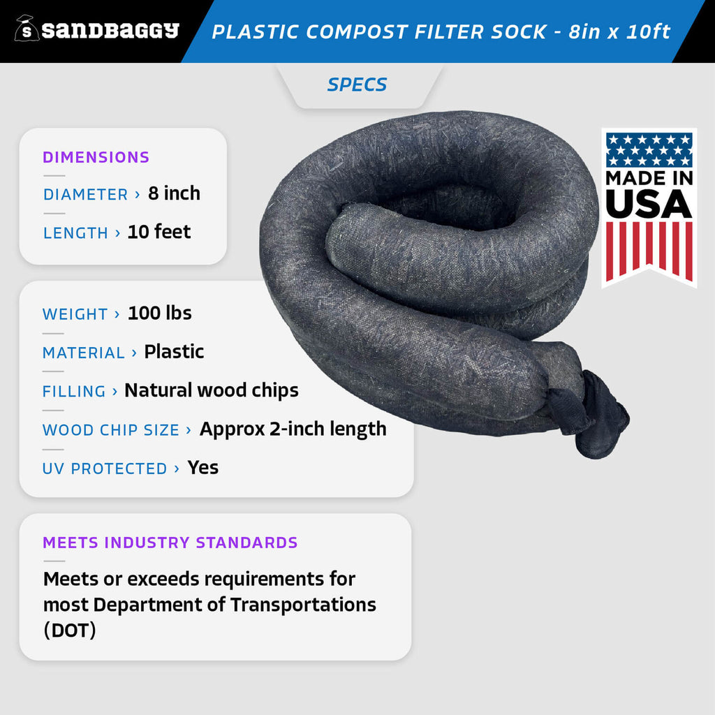 plastic compost filter sock for sale