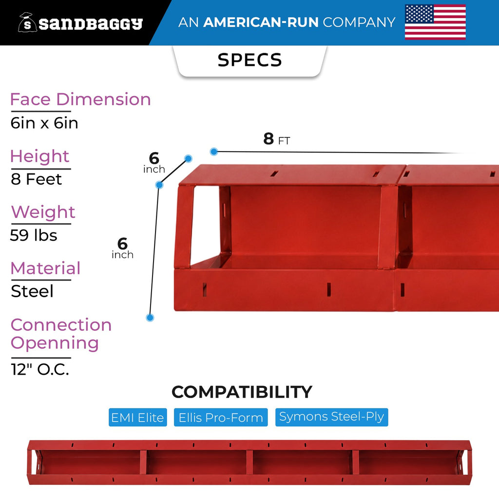 8 ft inside corners for concrete forming