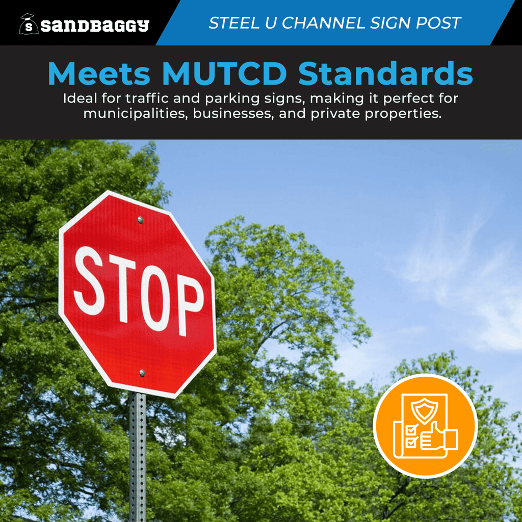 u channel sign post, 8 ft - MUTCD Standards