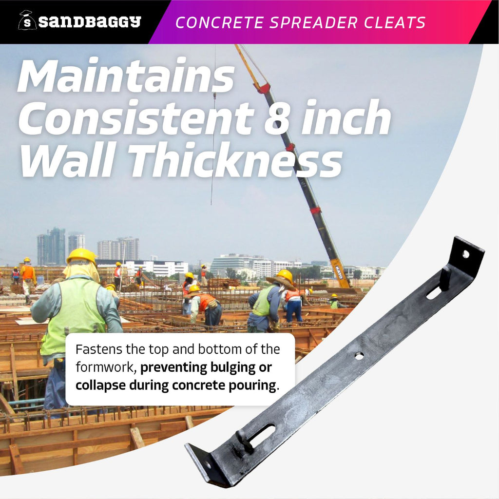 concrete spreader cleats for 8 inch walls
