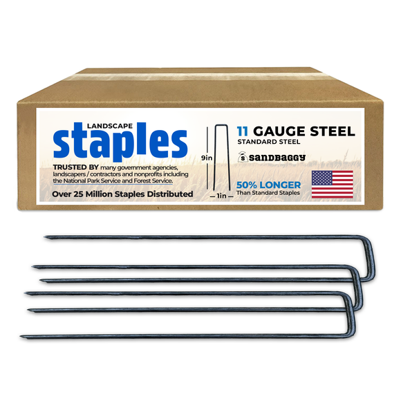 9-Inch Landscape Staples - Extra Long