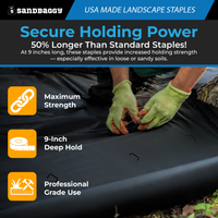 9-Inch Garden Staples - Extra Long