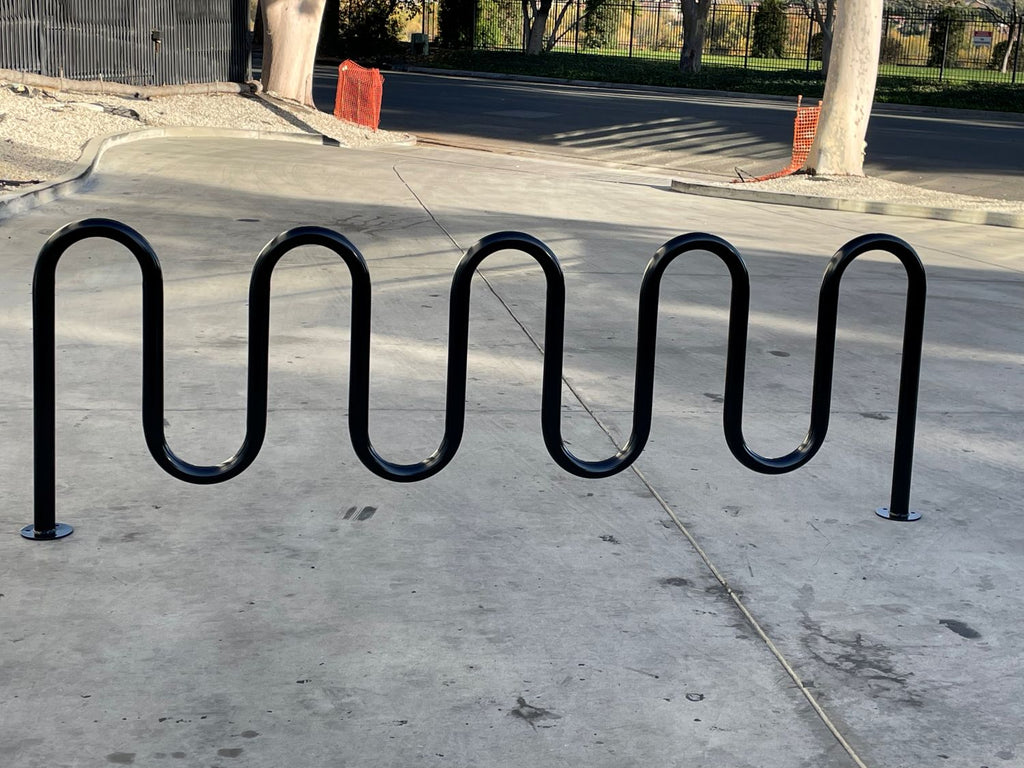 bike rack for parking lot - 9 wave