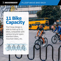 9 wave bike rack - 11 bike