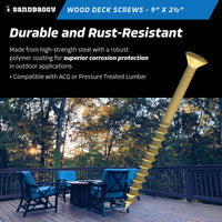 #9 x 2 1/2 inch wood deck screws - rust resistant