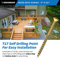 #9 x 2 1/2 inch wood deck screws - T17