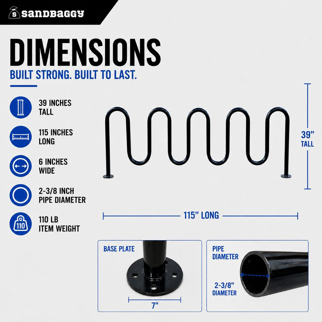 9 wave bike rack