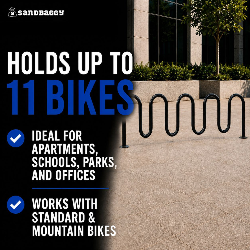 9 wave bike rack - 11 bike capacity 
