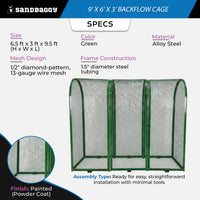 9x6x3 backflow cage