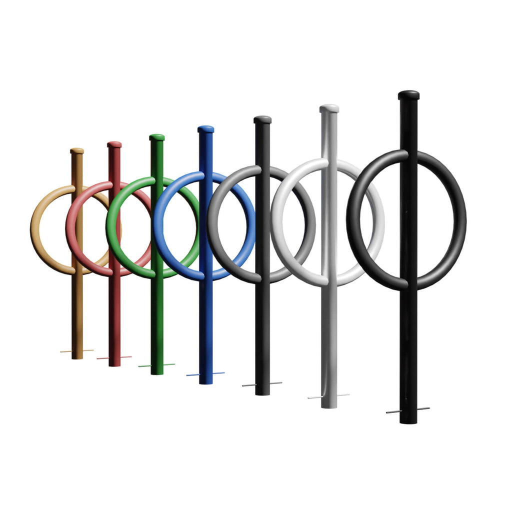 Commercial Post and Ring Bike Rack - In Ground (2 Bike Capacity)