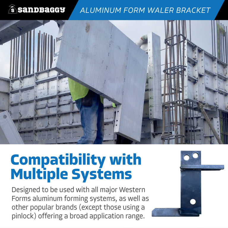 Aluminum Concrete Form Waler Brackets | Sandbaggy