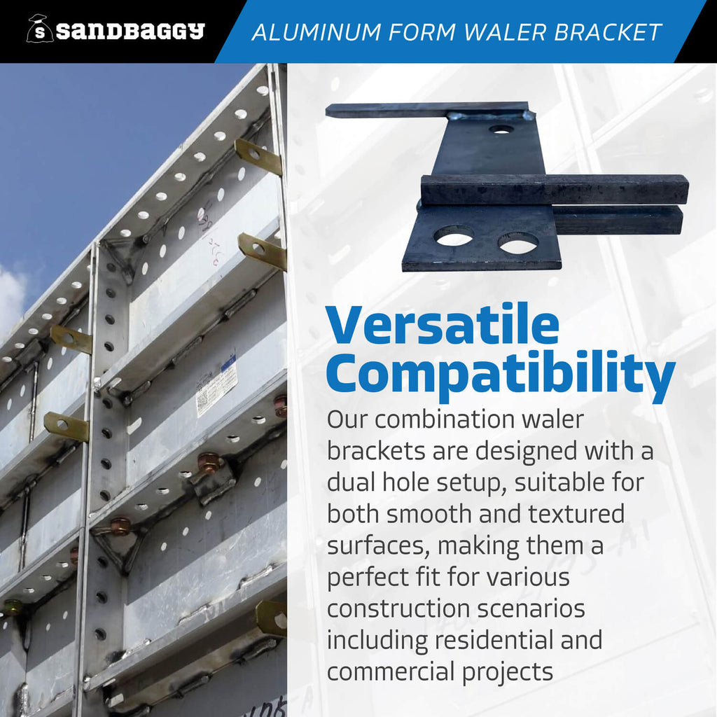 Aluminum Concrete Forms Waler Bracket - Combination dual hole