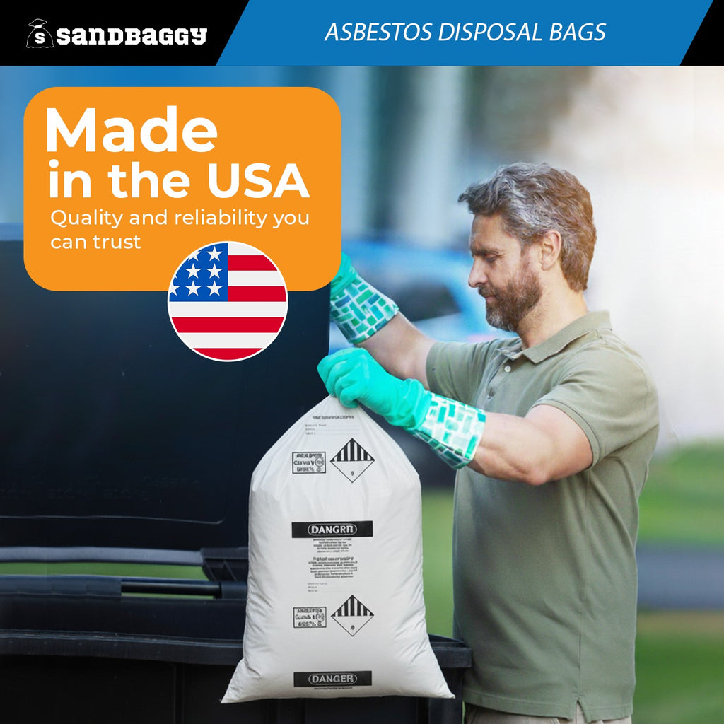 Asbestos Disposal Bags – 33" x 50" Clear Polyethylene, 6 Mil, Made in USA