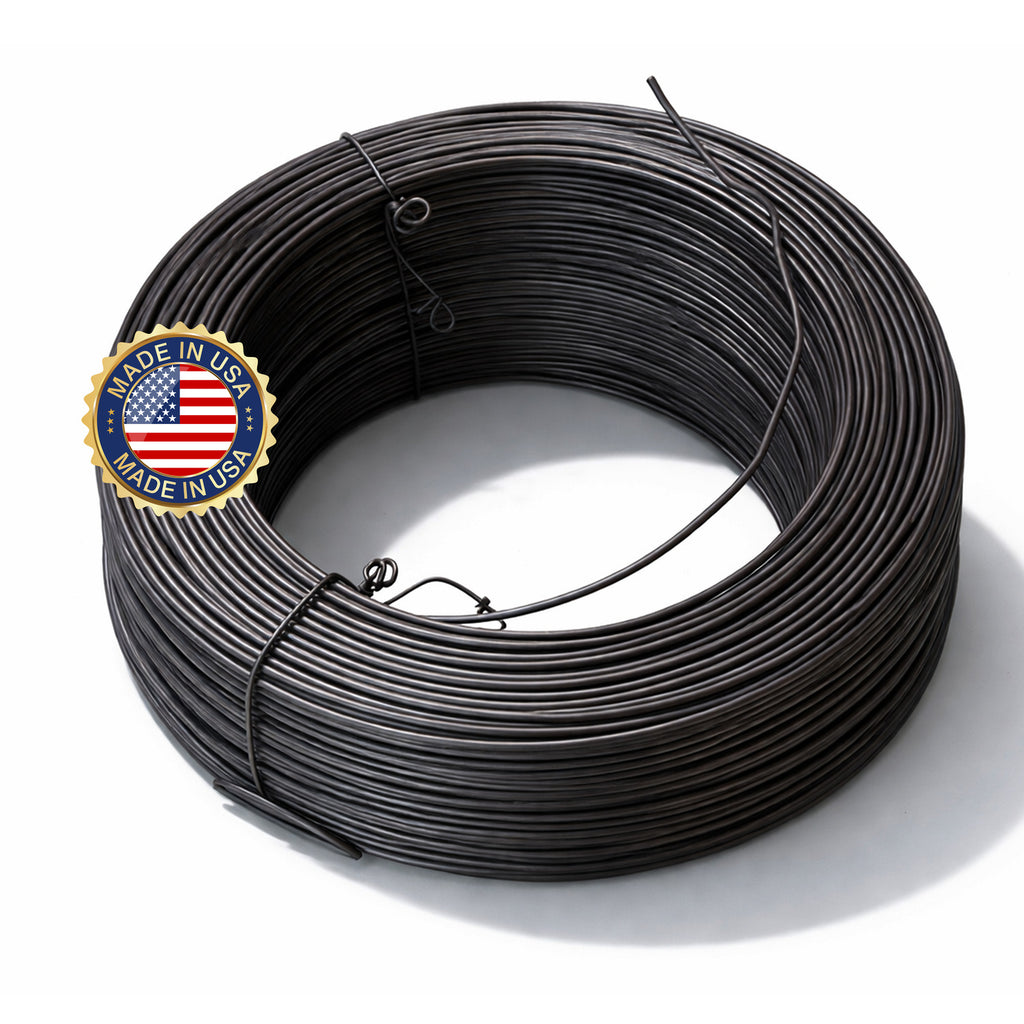 Heavy Duty Rebar Tie Wire Roll, 11 Gauge | Black Annealed, Steel, Approx. 1300 ft  | 50 lbs (USA Made)