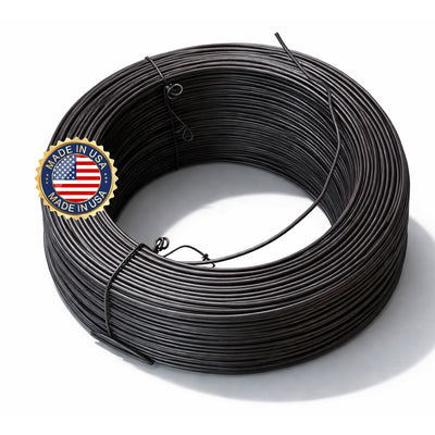 Heavy Duty Rebar Tie Wire Roll, 11 Gauge | Black Annealed, Steel, Approx. 1300 ft  | 50 lbs (USA Made)