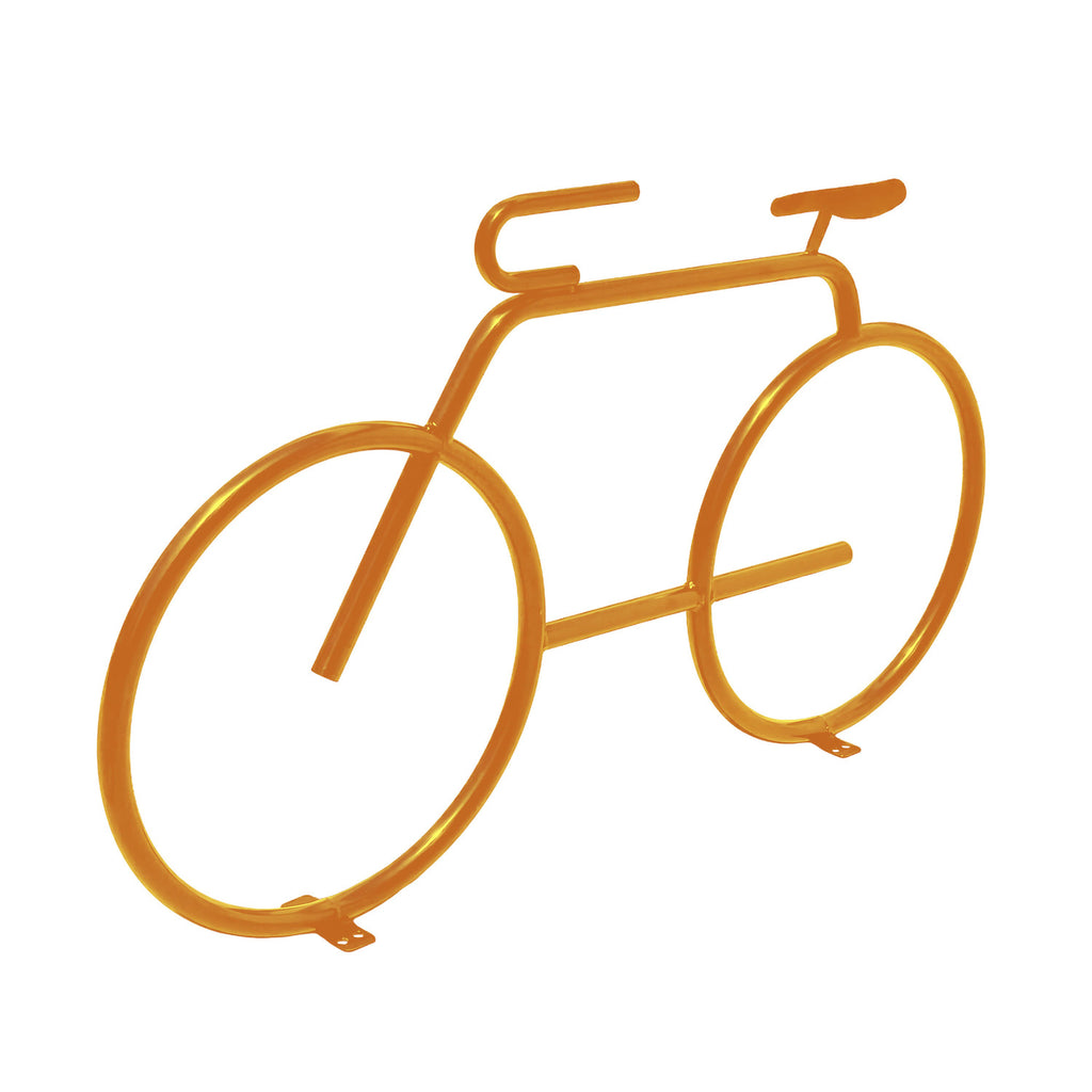 Orange Bicycle Bike Rack – Surface Mounted w/ Anchor Bolts - 2-4 Bike Capacity