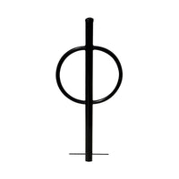 in ground post and ring bike rack - BLACK