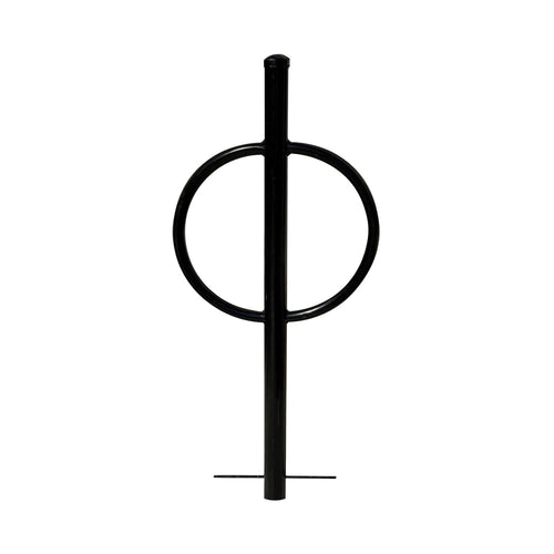 in ground post and ring bike rack - BLACK
