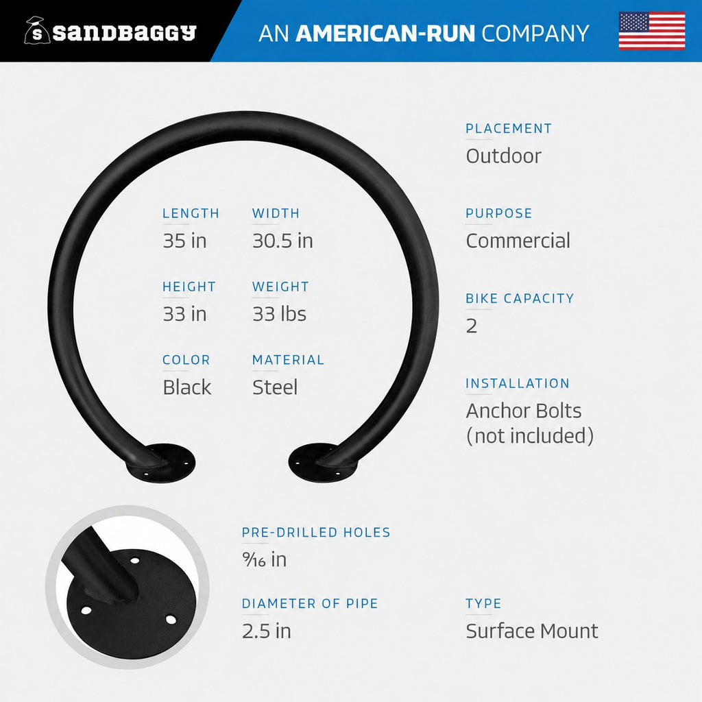 Circle Bike Rack - Black