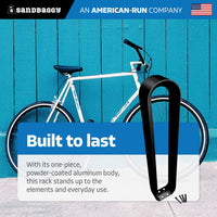 modern commercial oval bike rack  - BLACK