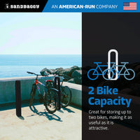 modern commercial oval bike rack  - BLACK