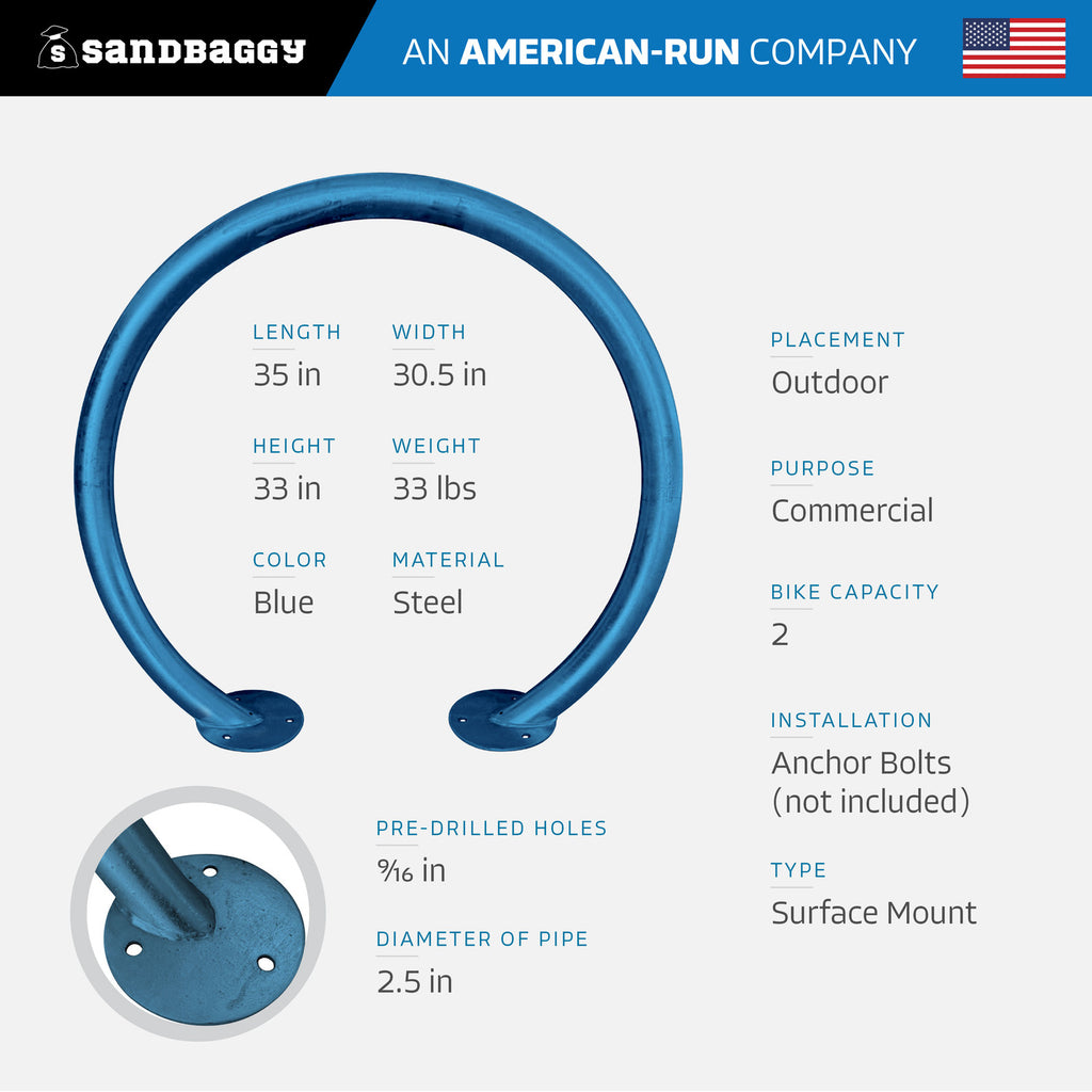 Circle Bike Rack - Blue