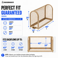 tan large security backflow cage - fits backflows up to 43" L x 24" H x 12.5" W 
