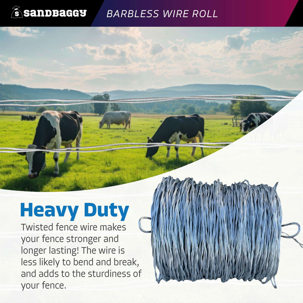 heavy duty twisted barbless wire roll