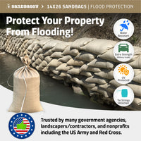 beige sandbags for flood protection