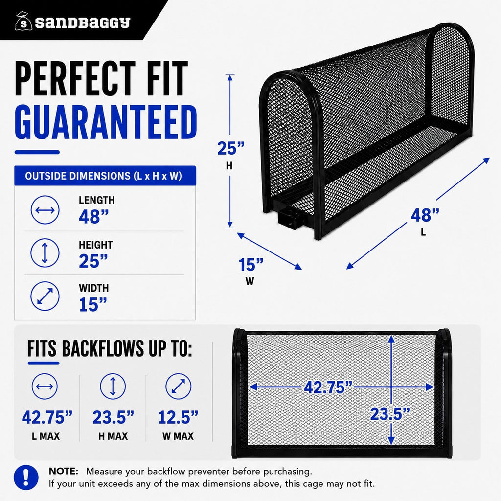 Large Black Backflow Cage 