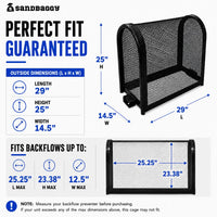 Black Security Backflow Cage 
