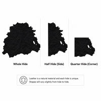 Quarter Hide Premium Leather Fabric – Made in Italy – Black