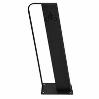 Black Modern Commercial Wood Bike Rack - Surface Mount - 2 Capacity