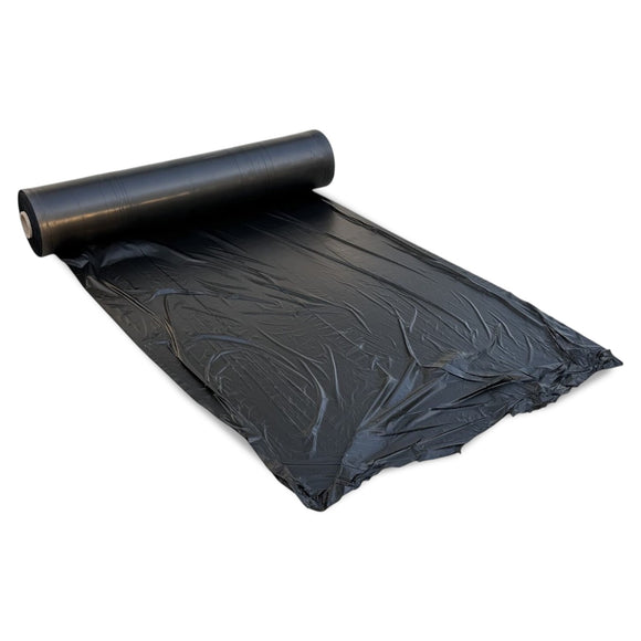 Black Cast Mulch Film Roll – 4 ft x 3000 ft, 1.25 mil | High-Yield Garden Plastic Mulch