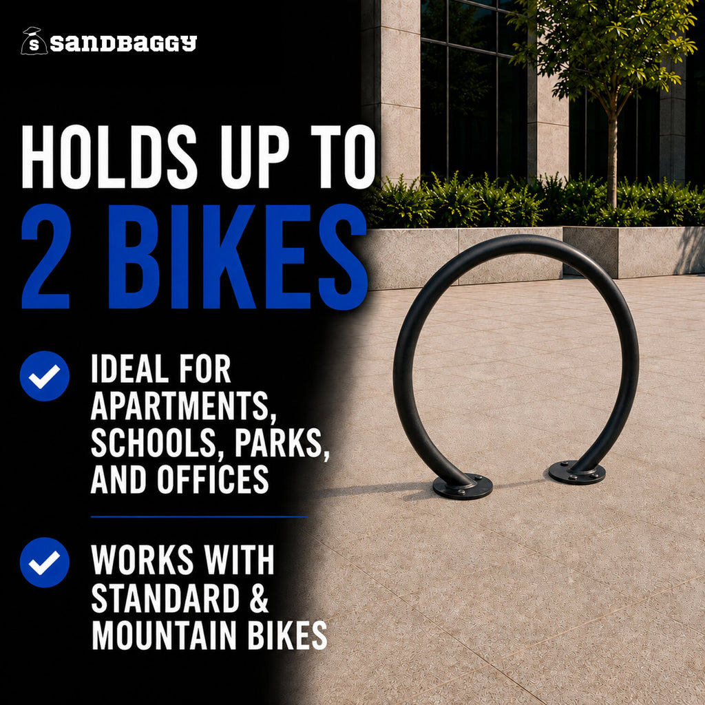 Circle Bike Rack - Black - 2 bike capacity 