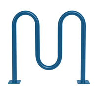Blue Dual Loop Bike Rack - 5 Capacity 