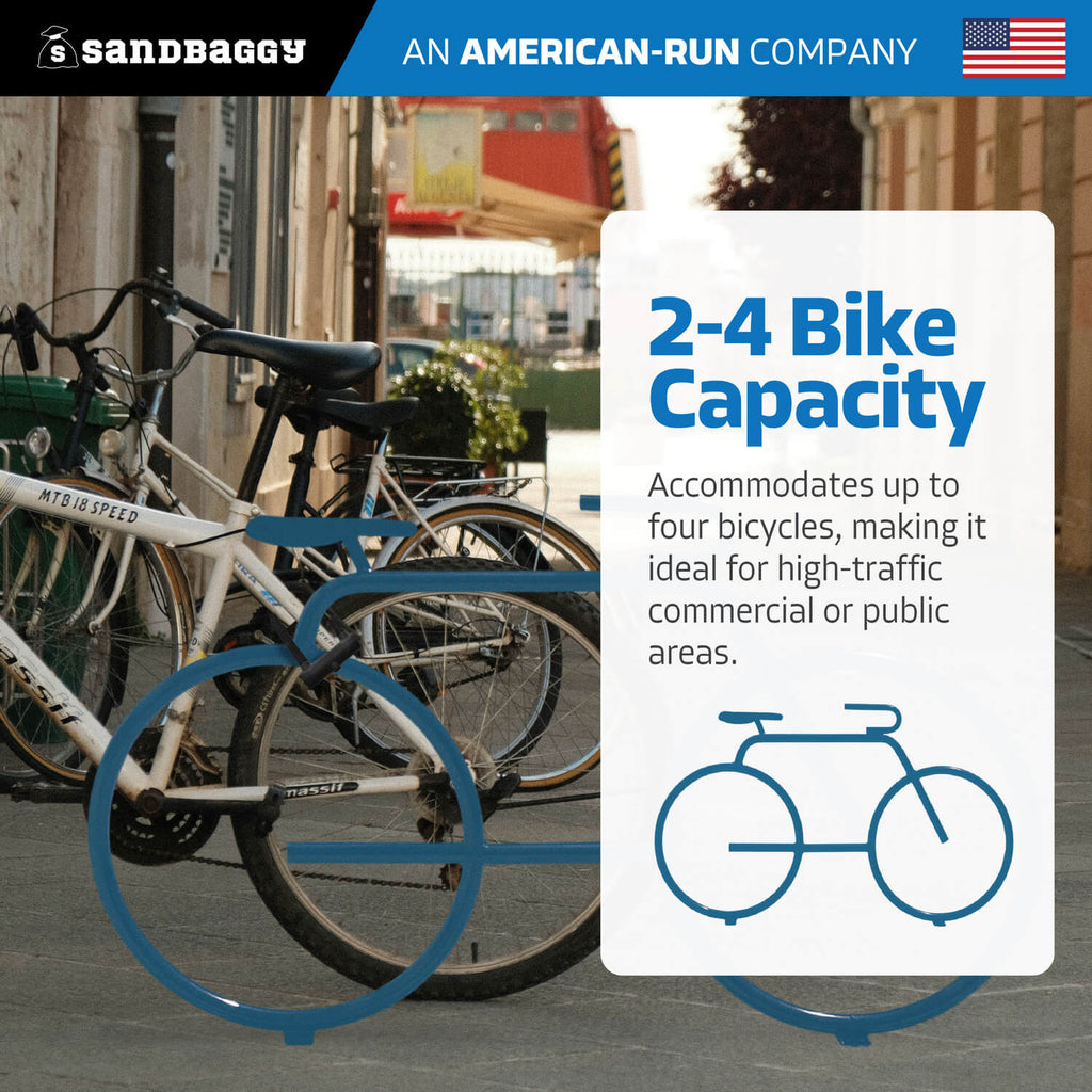 Blue Modern Bicycle Bike Rack 