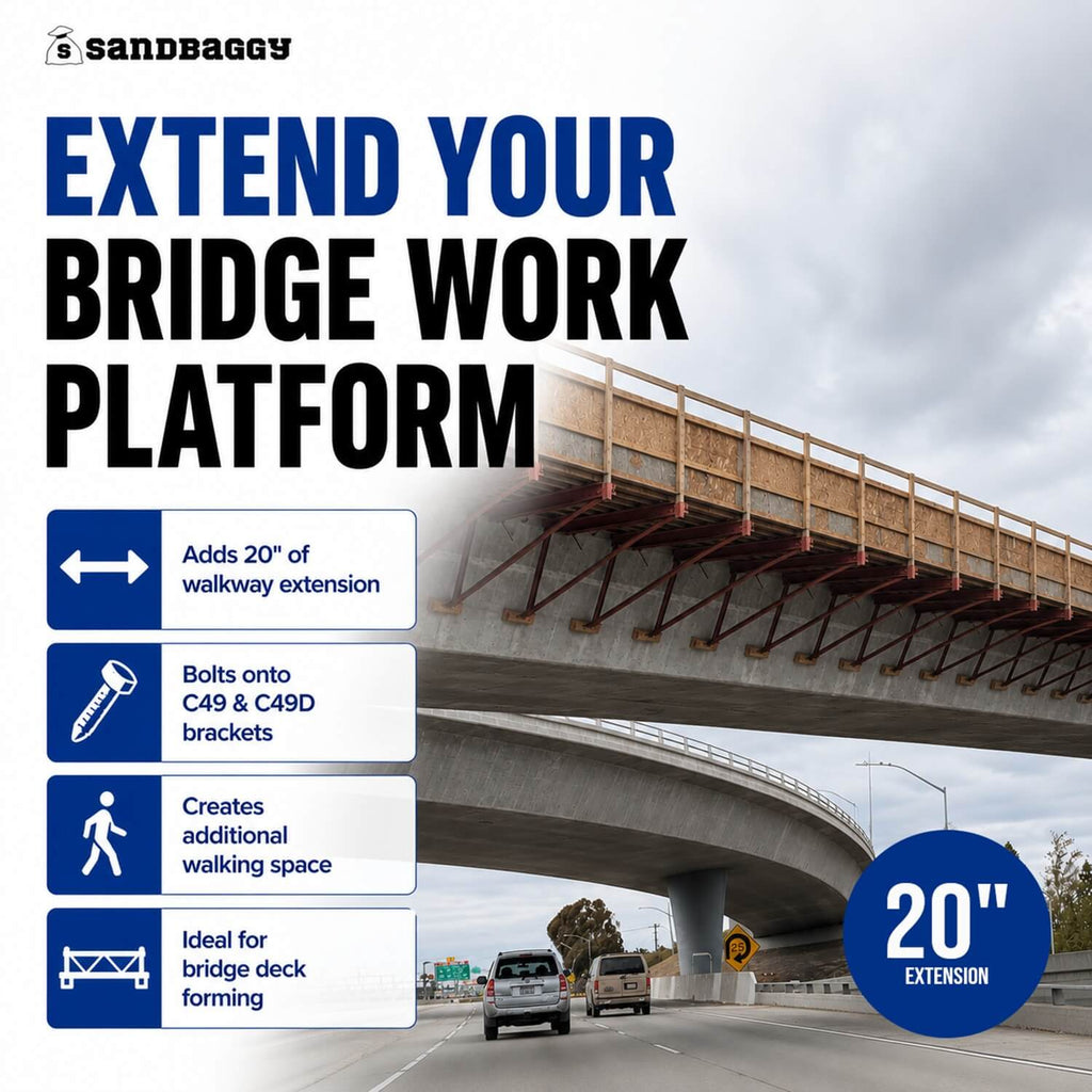 Bridge Overhang Extender - 20" of walkway