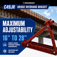 C49JR Bridge Overhang Extender - 16" - 28"