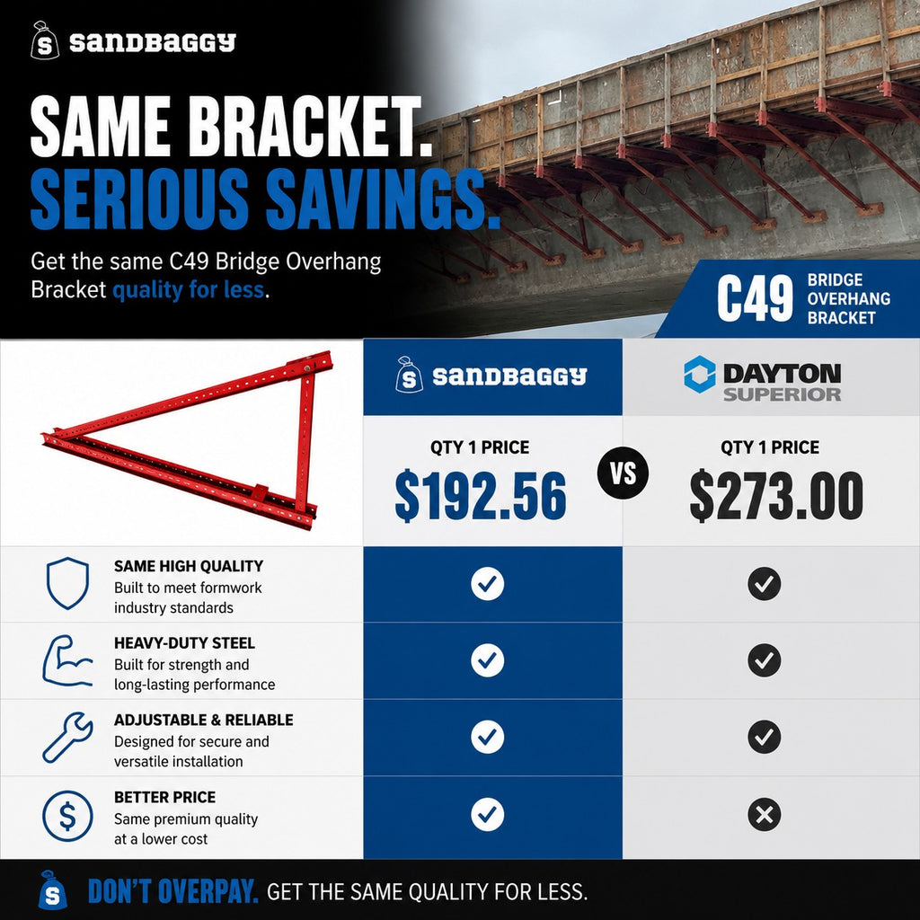 C49 Bridge Overhang Bracket - Adjusts From 30" to 70"
