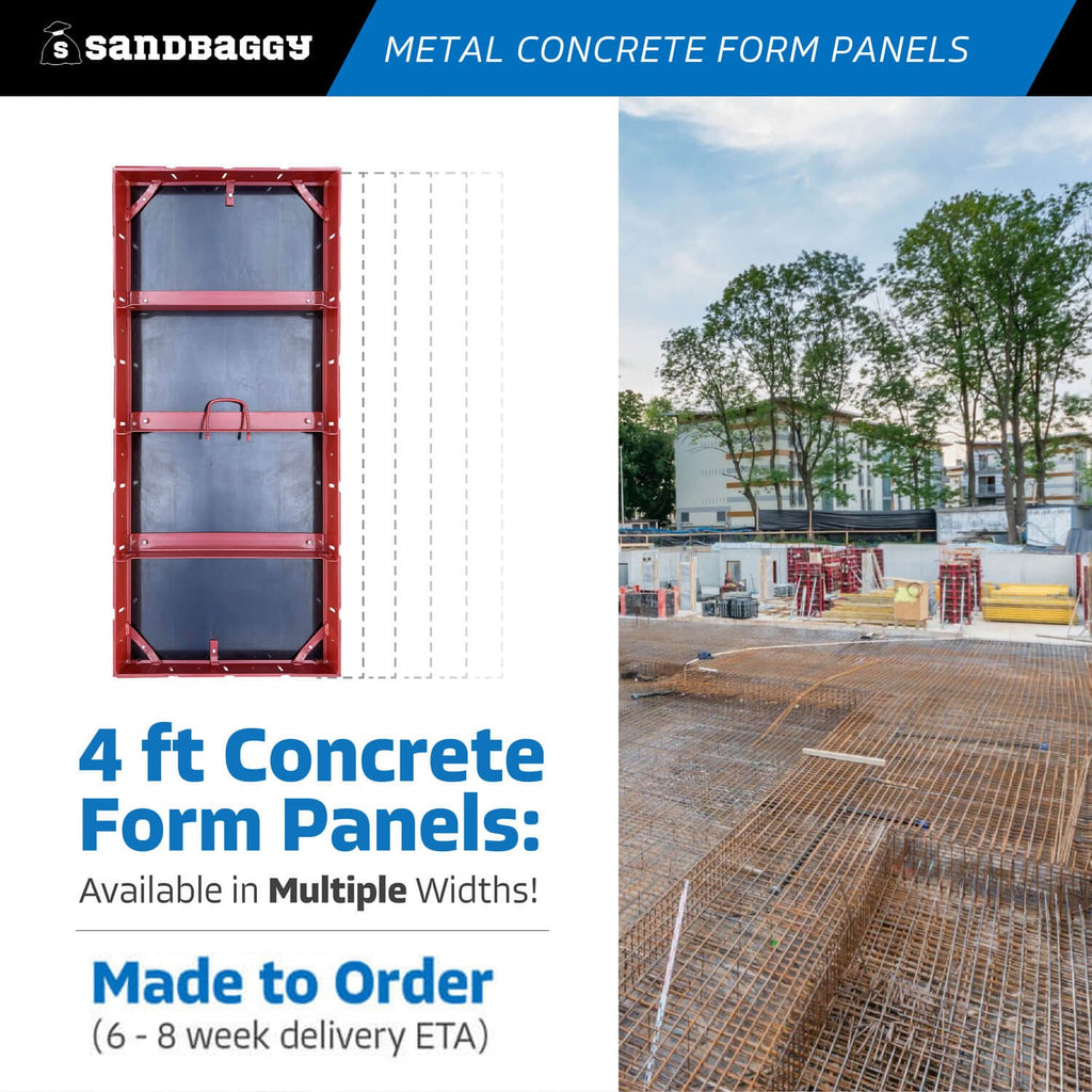 custom 4 foot concrete form wall panels