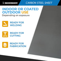 2 ft x 4 ft Cold Rolled Carbon Steel Sheet — 20 Gauge A1008 Flat Plate