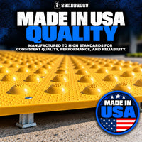 USA-made yellow ADA tile with truncated dome surface