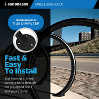 surface mounted circle bike racks